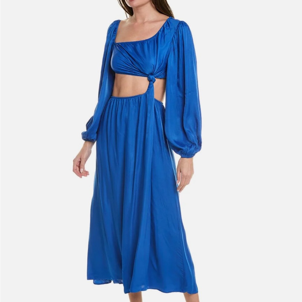 NWT farm rio satin midi dress, size small